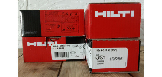 Цвях по бетону для порохового монтажного пістолета HILTI XC 47 MX 100 ШТ.